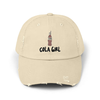 Cola Girl Unisex Distressed Cap