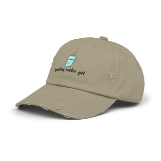 Sparkling Water Girl Unisex Distressed Cap