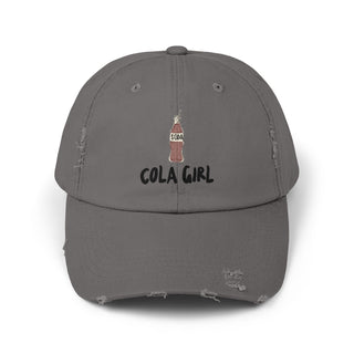 Cola Girl Unisex Distressed Cap