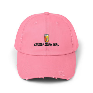 Energy Drink Girl Unisex Distressed Cap