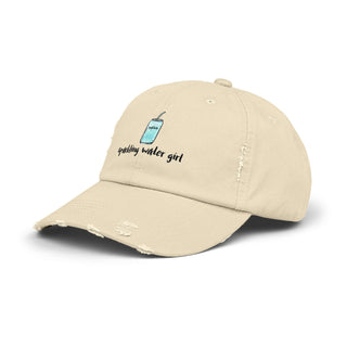 Sparkling Water Girl Unisex Distressed Cap