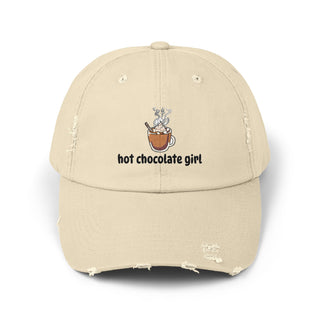 Hot Chocolate Girl Unisex Distressed Cap