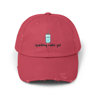 Sparkling Water Girl Unisex Distressed Cap