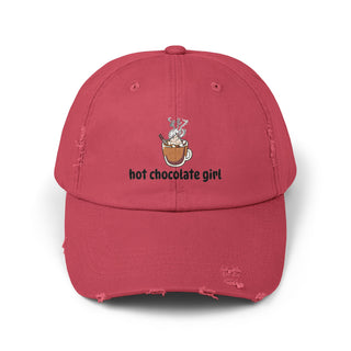 Hot Chocolate Girl Unisex Distressed Cap