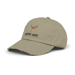 Martini Girl Unisex Distressed Cap