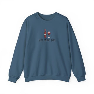 Red Wine Girl Unisex Heavy Blend™ Crewneck Sweatshirt