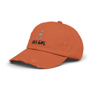 Cola Girl Unisex Distressed Cap