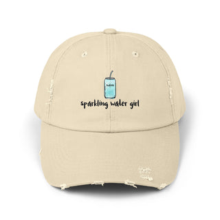 Sparkling Water Girl Unisex Distressed Cap