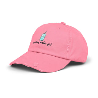 Sparkling Water Girl Unisex Distressed Cap