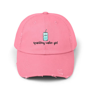 Sparkling Water Girl Unisex Distressed Cap