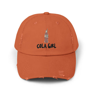 Cola Girl Unisex Distressed Cap