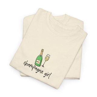 Champagne Girl Unisex Heavy Cotton Tee