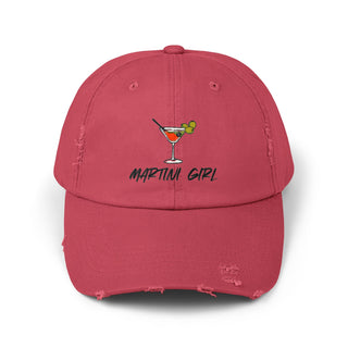 Martini Girl Unisex Distressed Cap